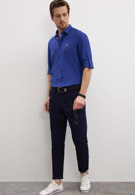 Erkek Lacivert Kanvas Pantolon - 50218143041