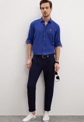 Erkek Lacivert Kanvas Pantolon - 50218143041