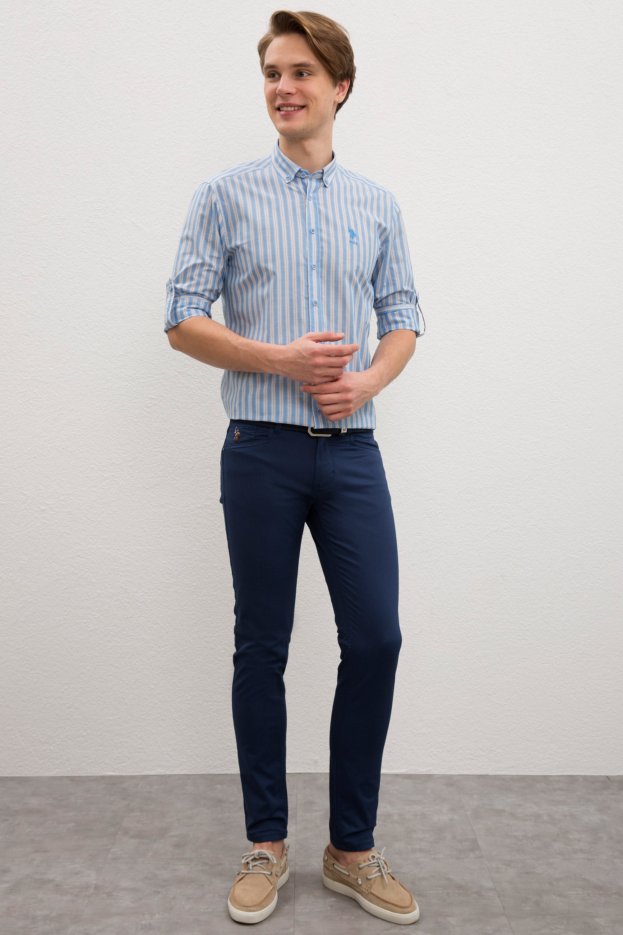Erkek Koyu İndigo Chinos - Image 1