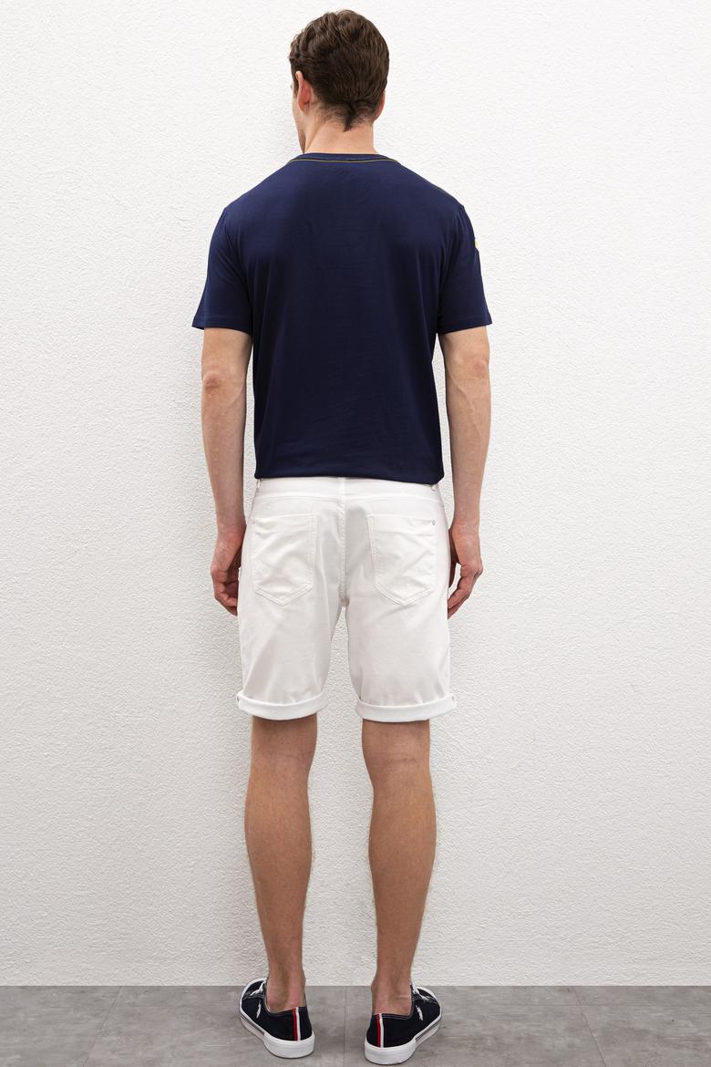 Erkek Beyaz Dokuma Şort - 50218326004