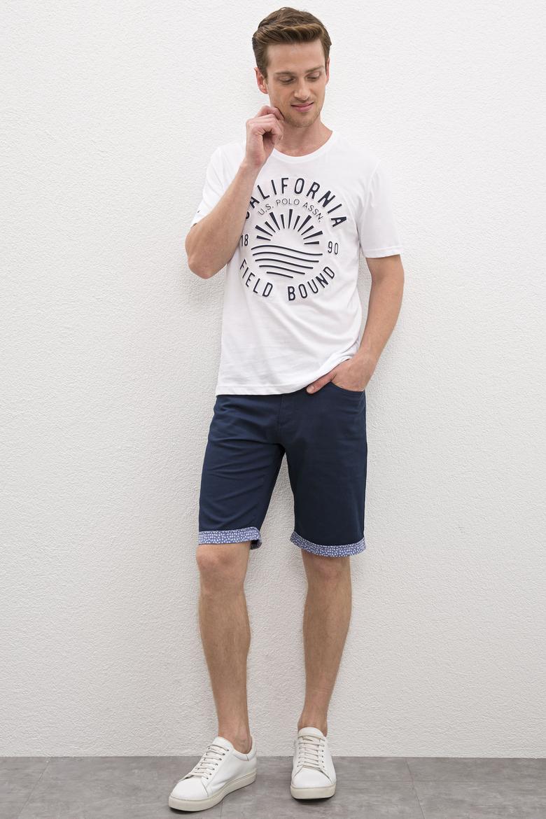 Erkek İndigo Dokuma Şort