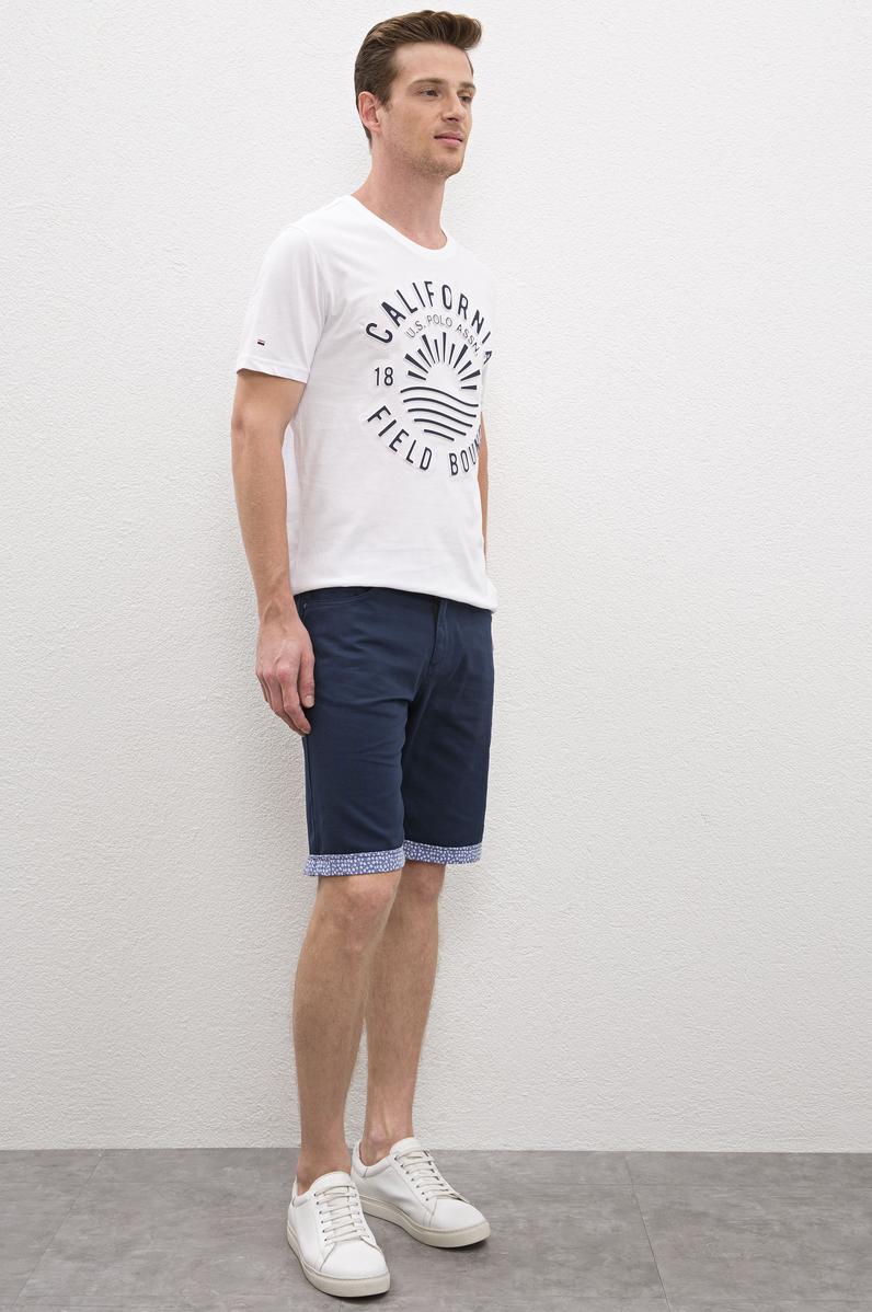 Erkek İndigo Dokuma Şort