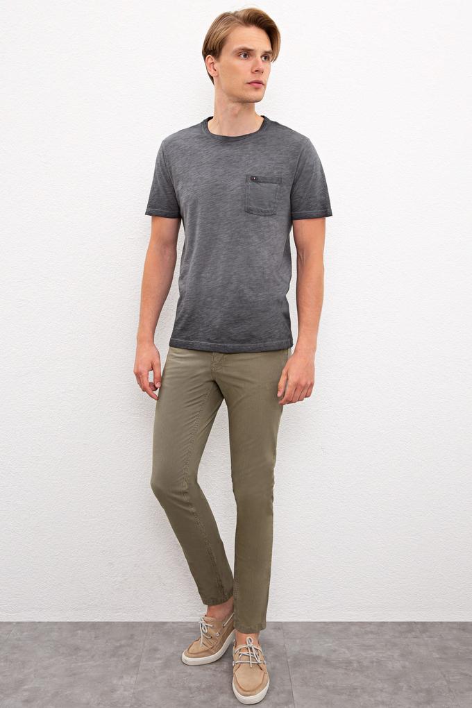Erkek Haki Kanvas Pantolon