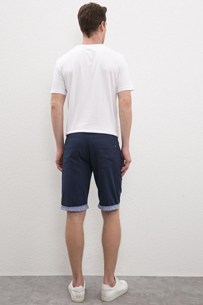 Erkek İndigo Dokuma Şort