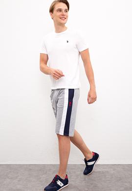 Erkek Gri Melanj  Örme Şort - 50218836019