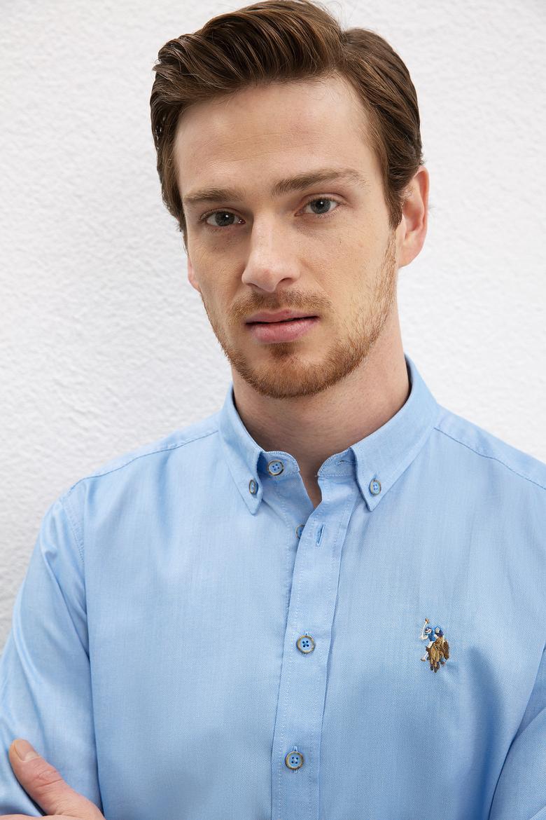 Erkek Mavi Gömlek Uzunkol Basic - 50218882200