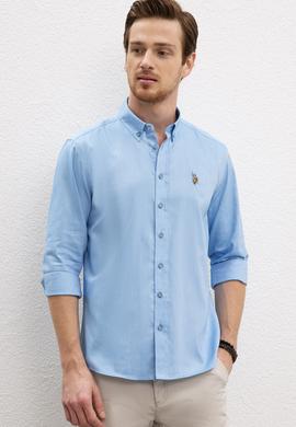 Erkek Mavi Gömlek Uzunkol Basic - 50218882200