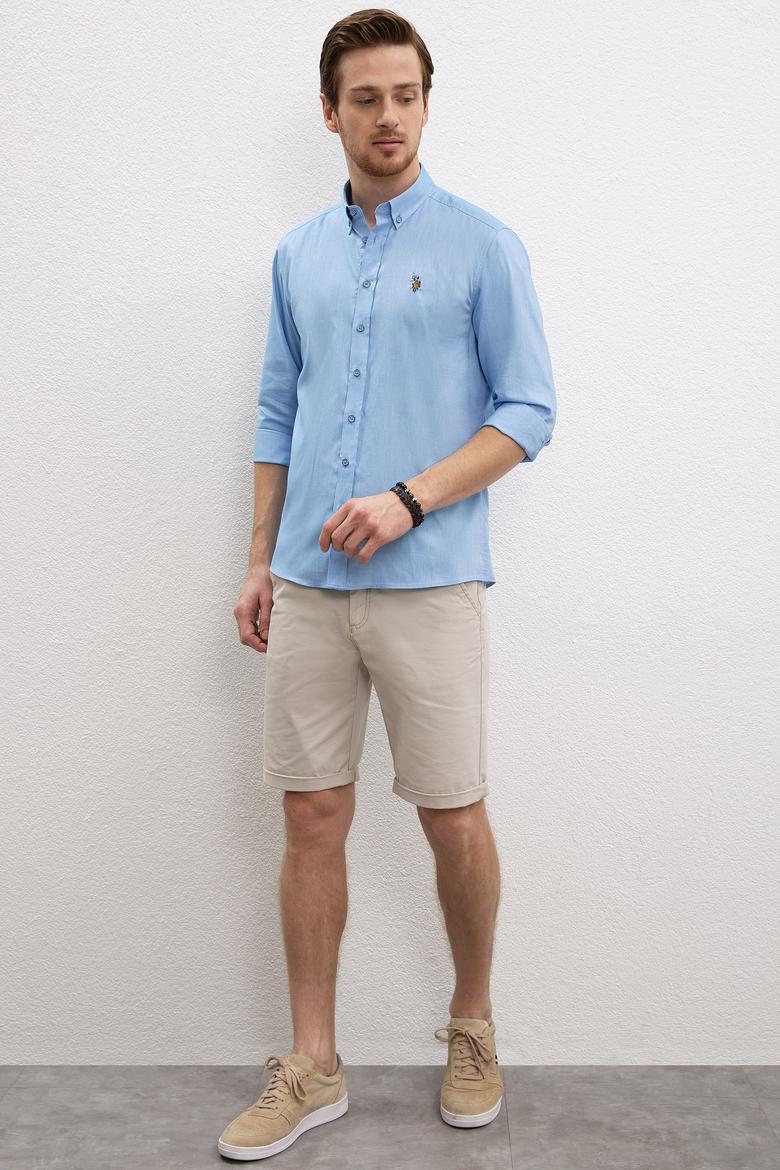 Erkek Mavi Gömlek Uzunkol Basic - 50218882200