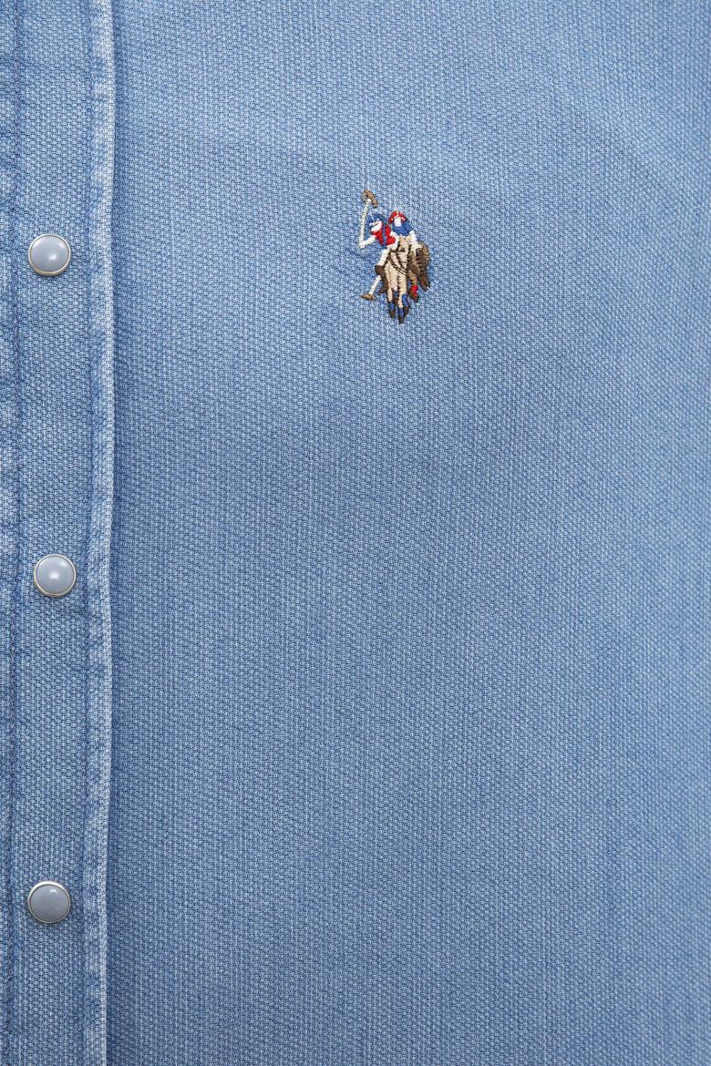 Erkek Mavi Denim Gömlek - 50219102010