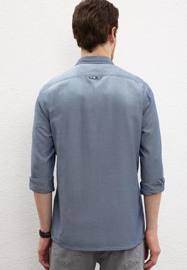 Erkek Mavi Denim Gömlek - 50219103004