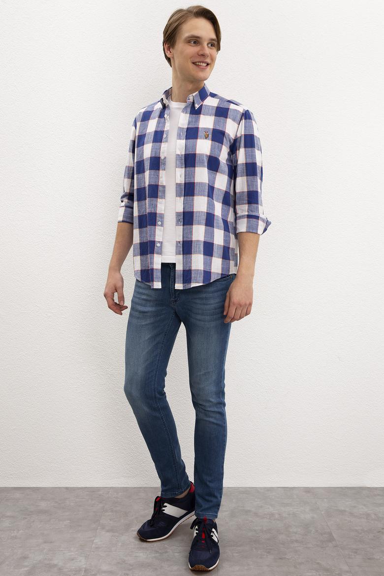 Erkek Lacivert Uzun Kollu Gömlek - 50219349008