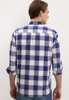 Erkek Lacivert Uzun Kollu Gömlek - 50219349008