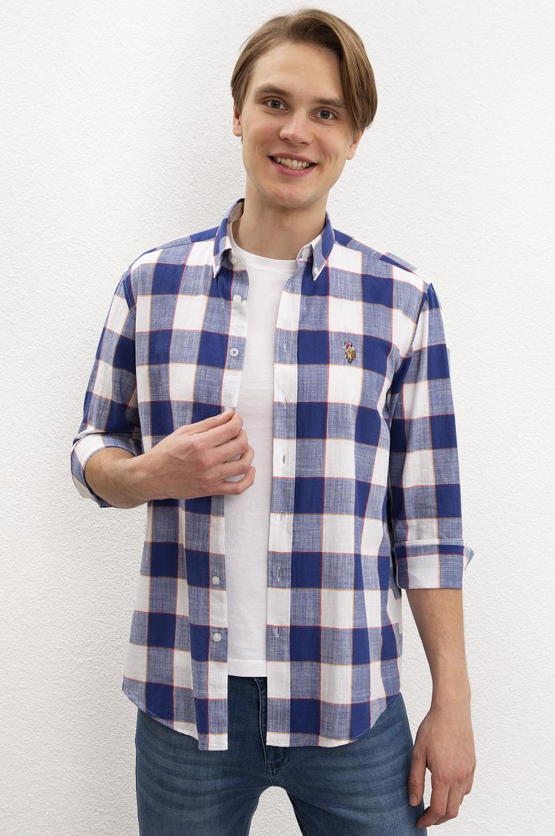 Erkek Lacivert Uzun Kollu Gömlek