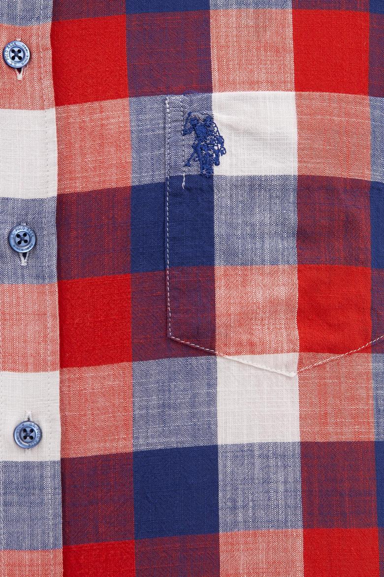 Erkek Kırmızı Uzun Kollu Gömlek - 50219364011