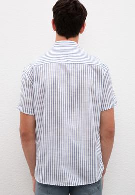 Erkek Lacivert Kısa Kollu Gömlek - 50219365015