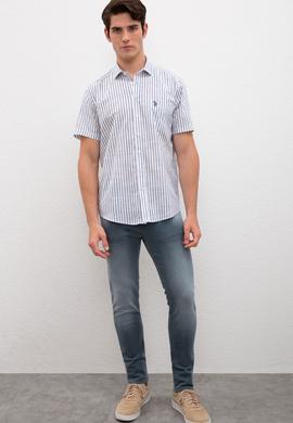 Erkek Lacivert Kısa Kollu Gömlek - 50219365015