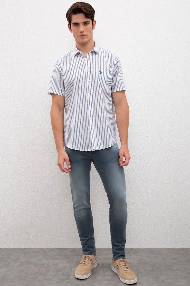 Erkek Lacivert Kısa Kollu Gömlek - 50219365015