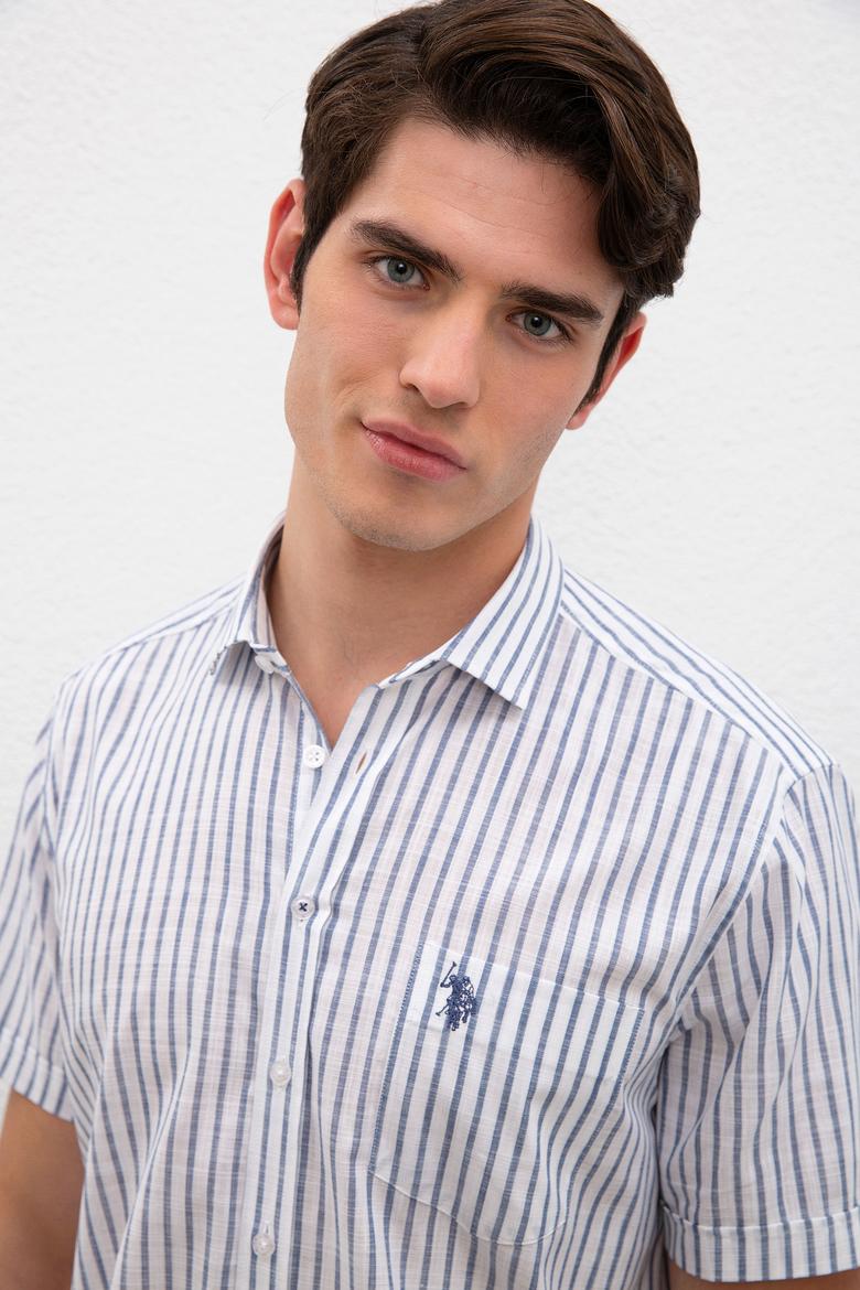 Erkek Lacivert Kısa Kollu Gömlek - 50219365015