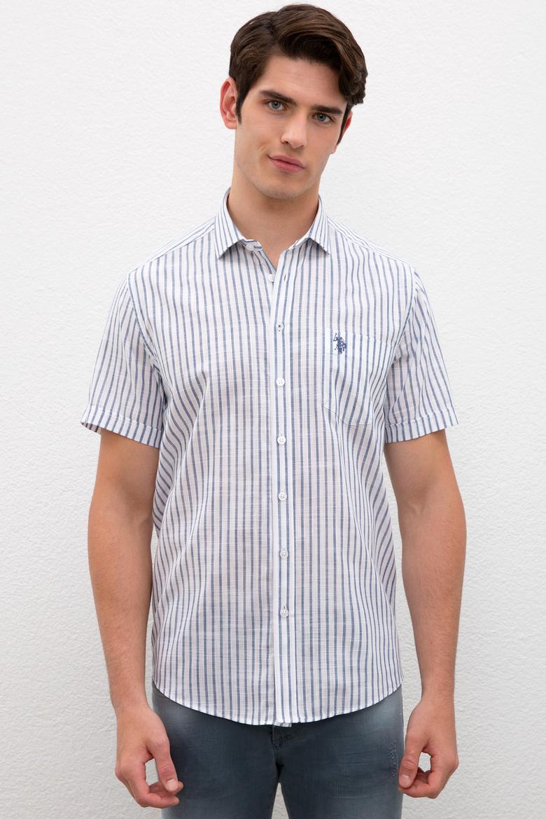 Erkek Lacivert Kısa Kollu Gömlek