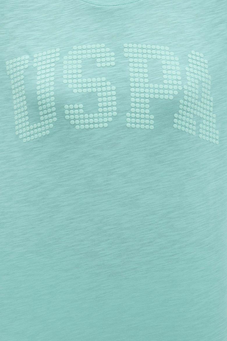 Kadın Mint Yeşili Bisiklet Yaka T-Shirt - 50219882038