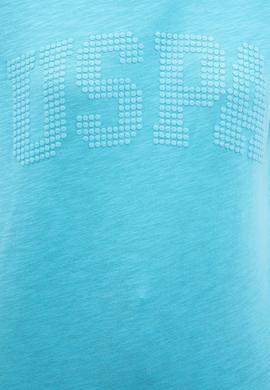 Kadın Turkuaz Bisiklet Yaka T-Shirt - 50219882048