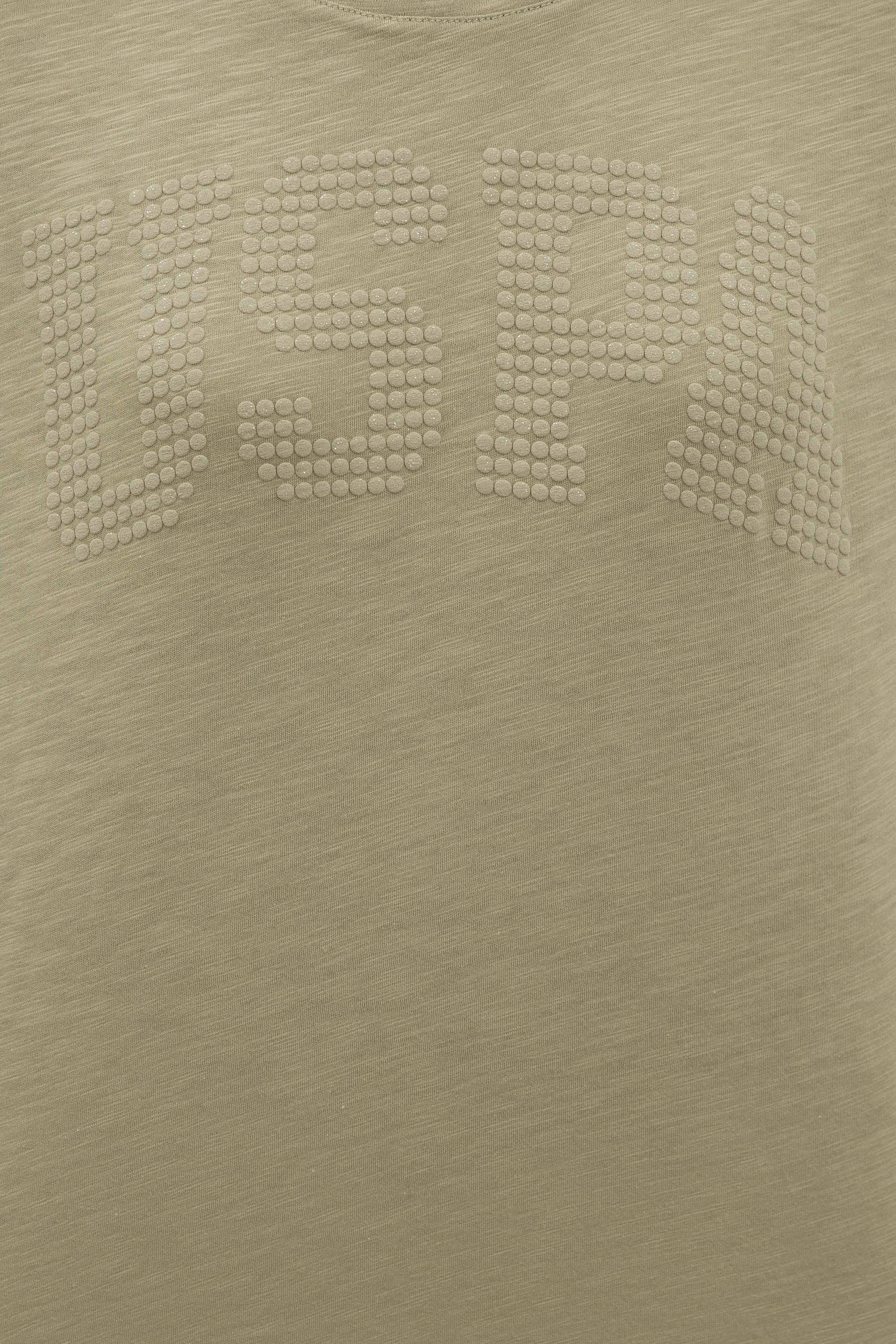 Kadın Haki Bisiklet Yaka T-Shirt - Image 5