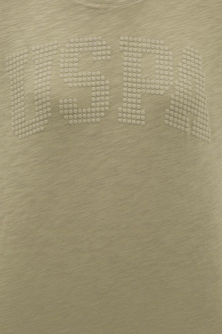 Kadın Haki Bisiklet Yaka T-Shirt - 50219882055