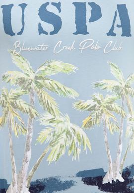 Erkek Açık İndigo Bisiklet Yaka T-Shirt - 50220549016