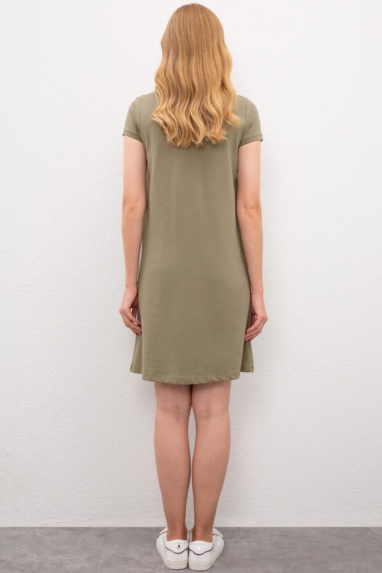Kadın Yeşil Örme Elbise - 50220956011