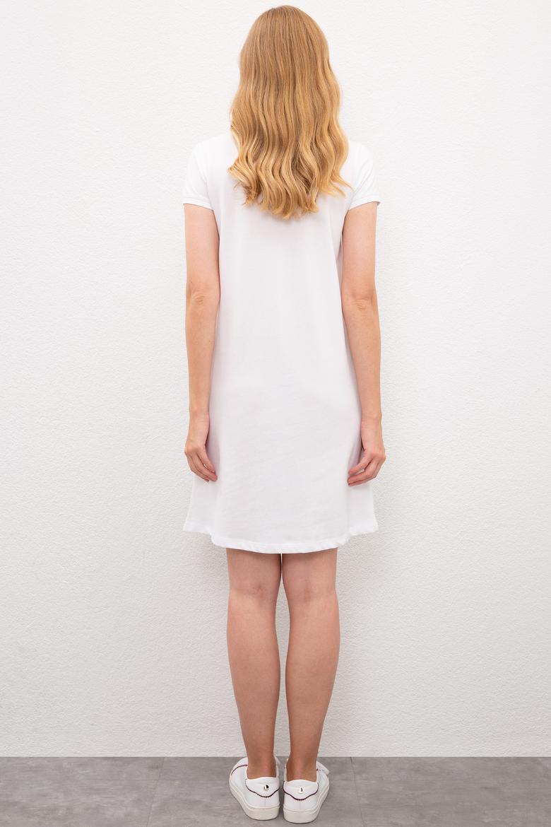 Kadın Beyaz Örme Elbise - 50220956005