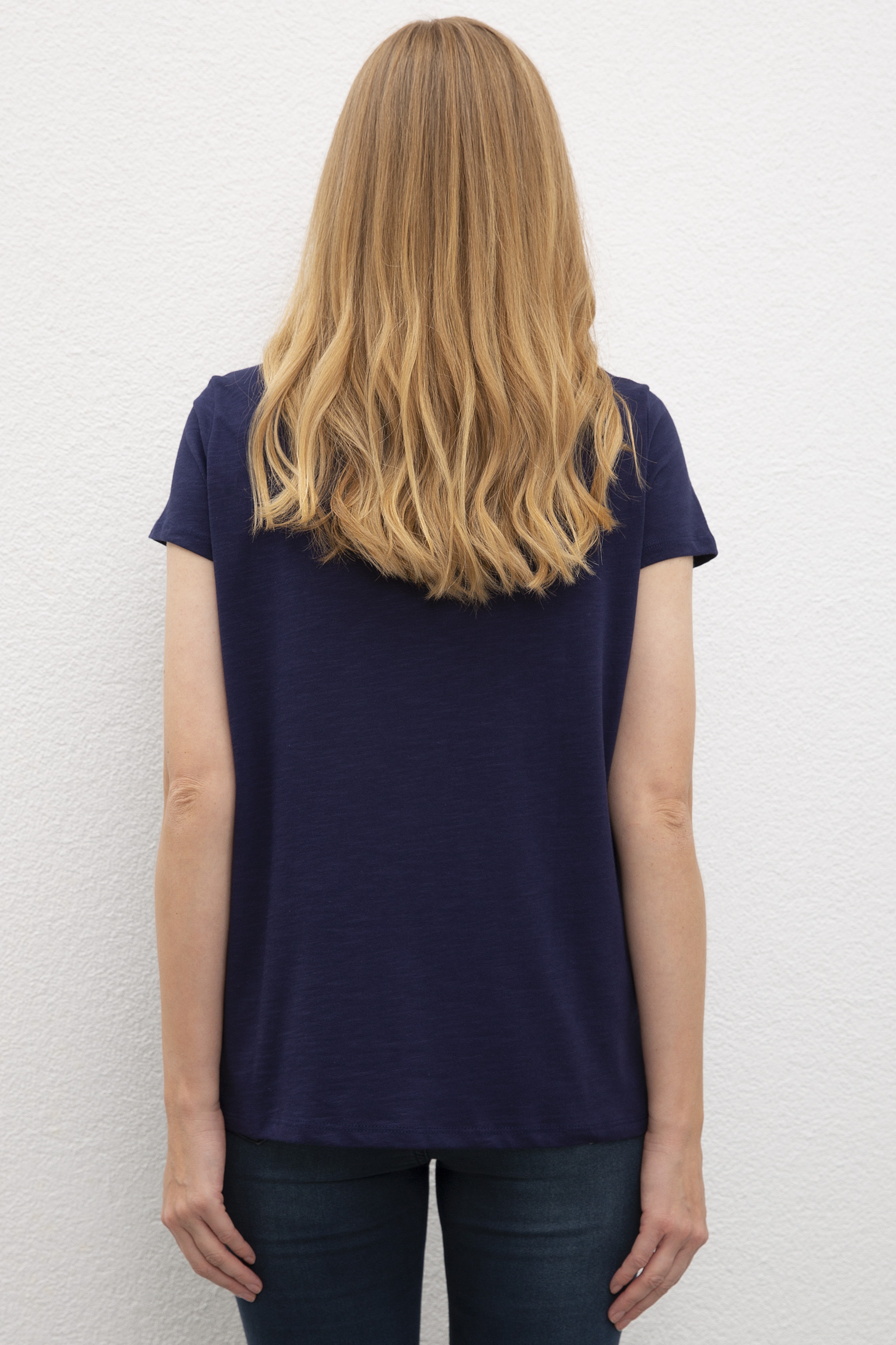 Kadın Lacivert T-Shirt - Image 5