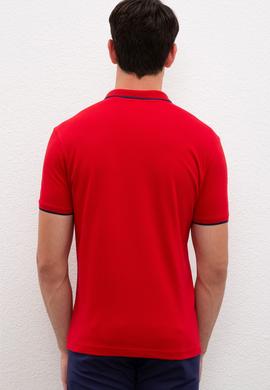 Erkek Basic Kırmızı Polo Yaka T-Shirt Basic - 50222031074
