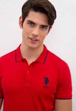 Erkek Basic Kırmızı Polo Yaka T-Shirt Basic - 50222031074