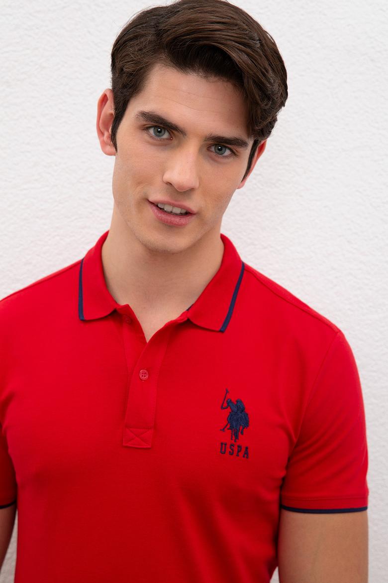 Erkek Basic Kırmızı Polo Yaka T-Shirt Basic - 50222031074