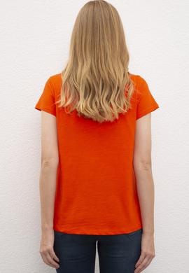 Kadın Kırmızı Bisiklet Yaka T-Shirt - 50222007007