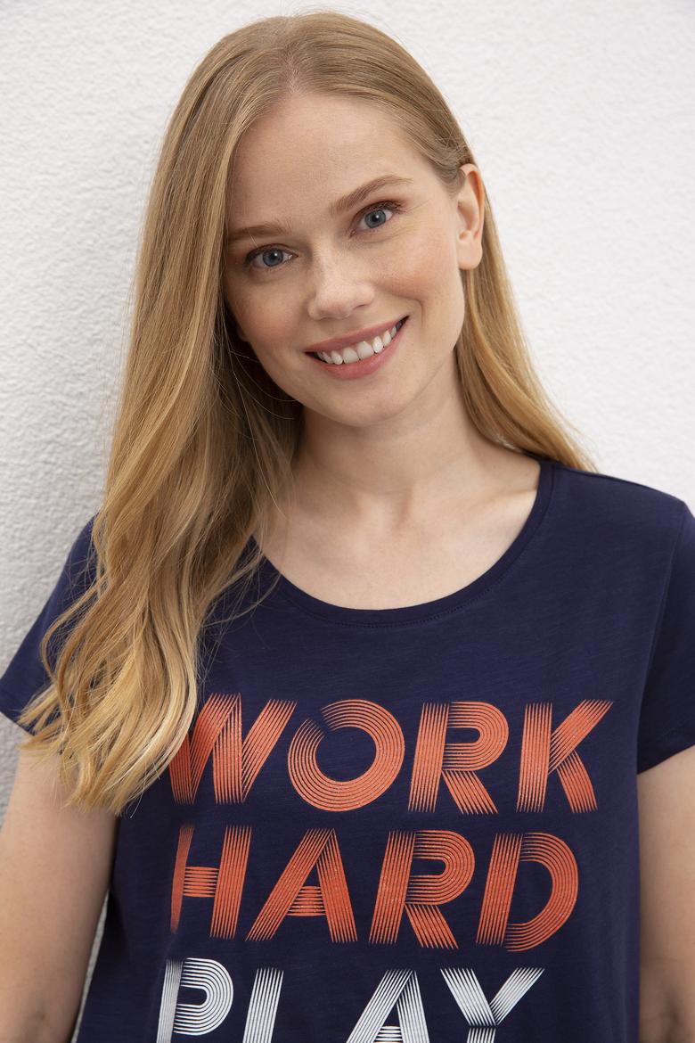 Kadın Lacivert T-Shirt - 50222007014