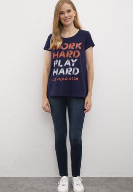 Kadın Lacivert T-Shirt - 50222007014