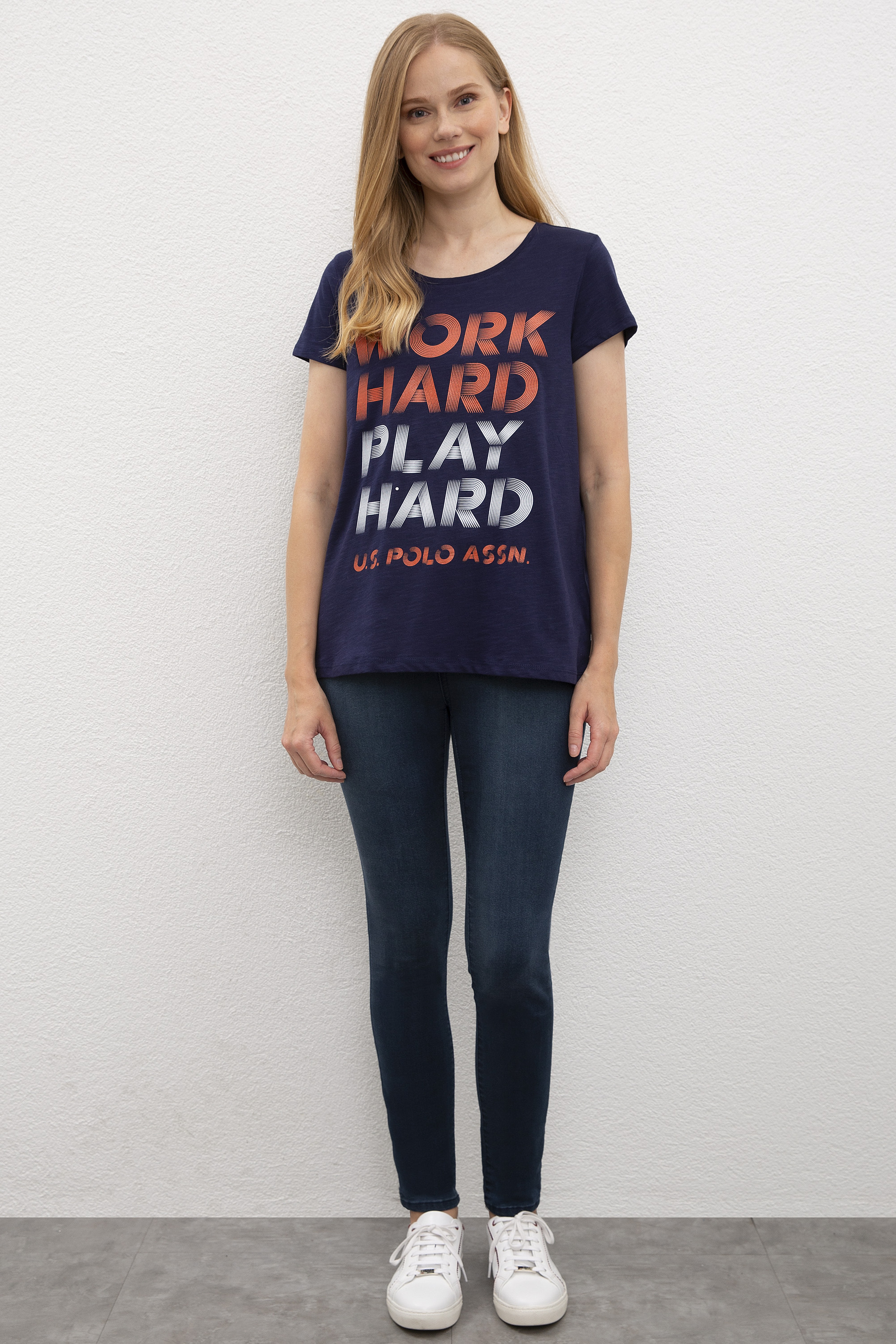 Kadın Lacivert T-Shirt - Image 3