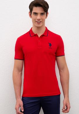 Erkek Basic Kırmızı Polo Yaka T-Shirt Basic - 50222031074