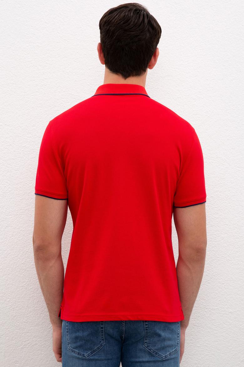 Erkek Kırmızı Basic Tişört - 50222592033