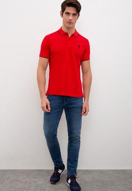 Erkek Kırmızı Basic Tişört - 50222592033