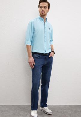 Erkek Mavi Denim Pantolon - 50222881006