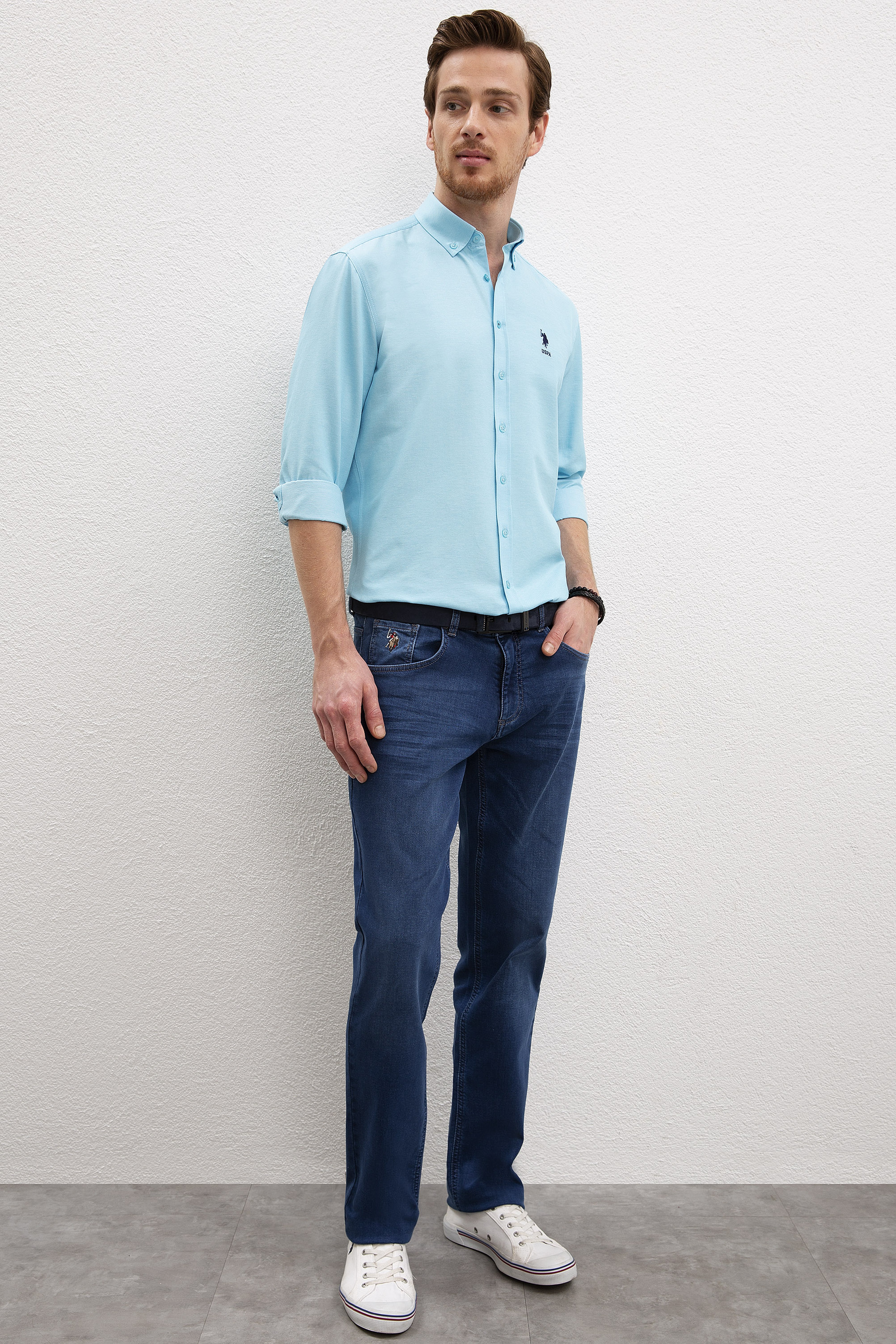 Erkek Mavi Denim Pantolon - Image 2