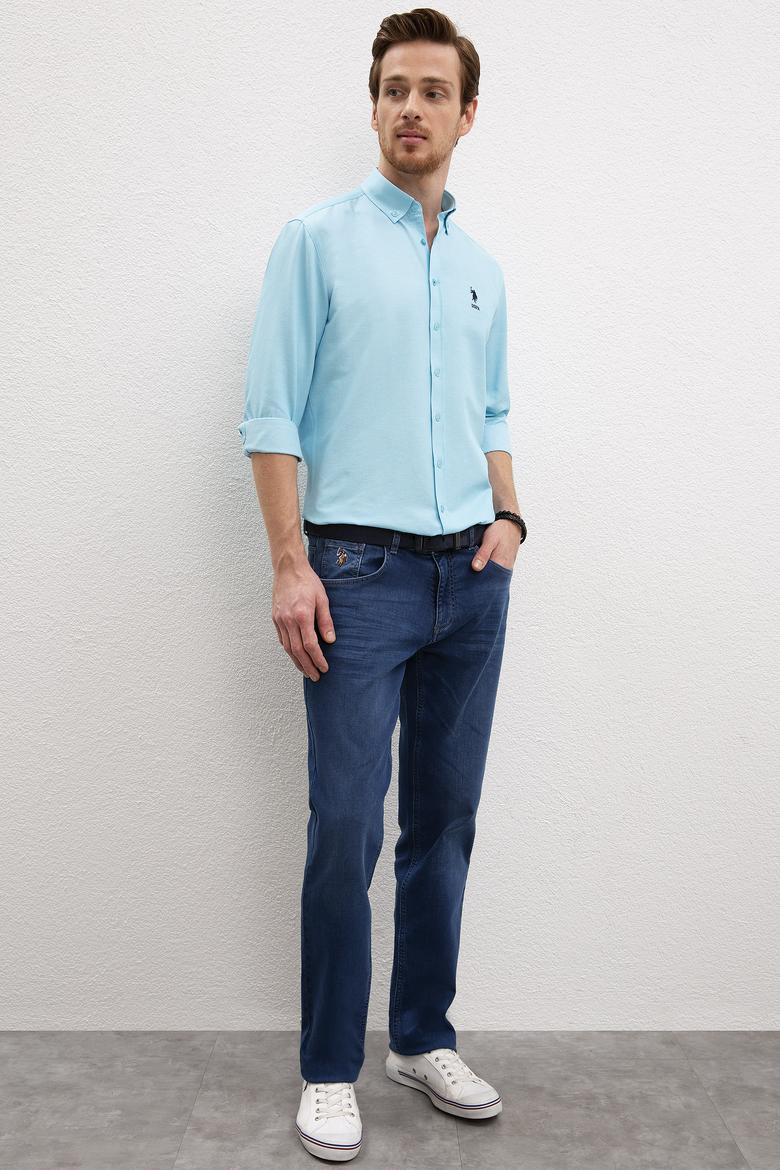 Erkek Mavi Denim Pantolon - 50222881006