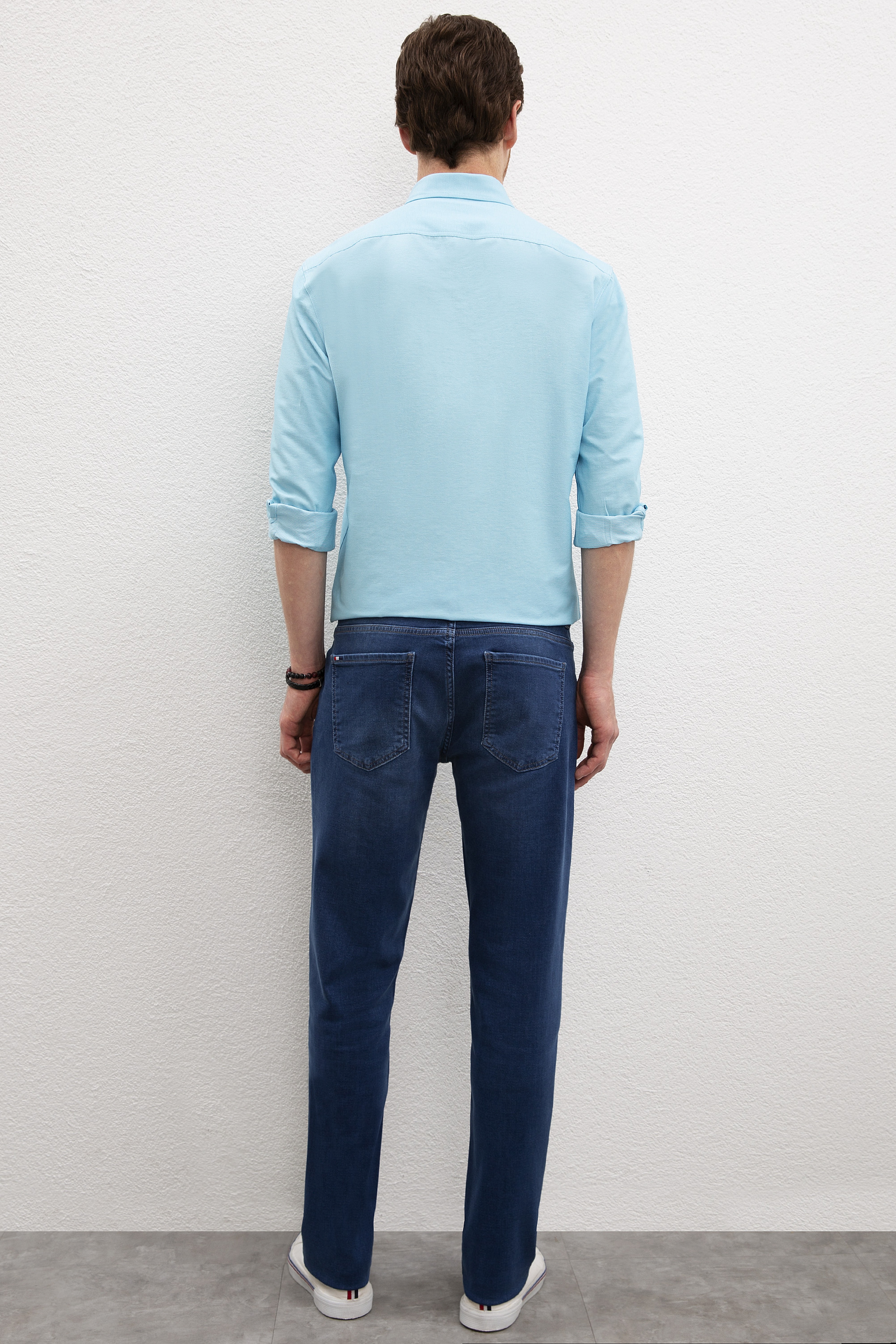 Erkek Mavi Denim Pantolon - Image 3