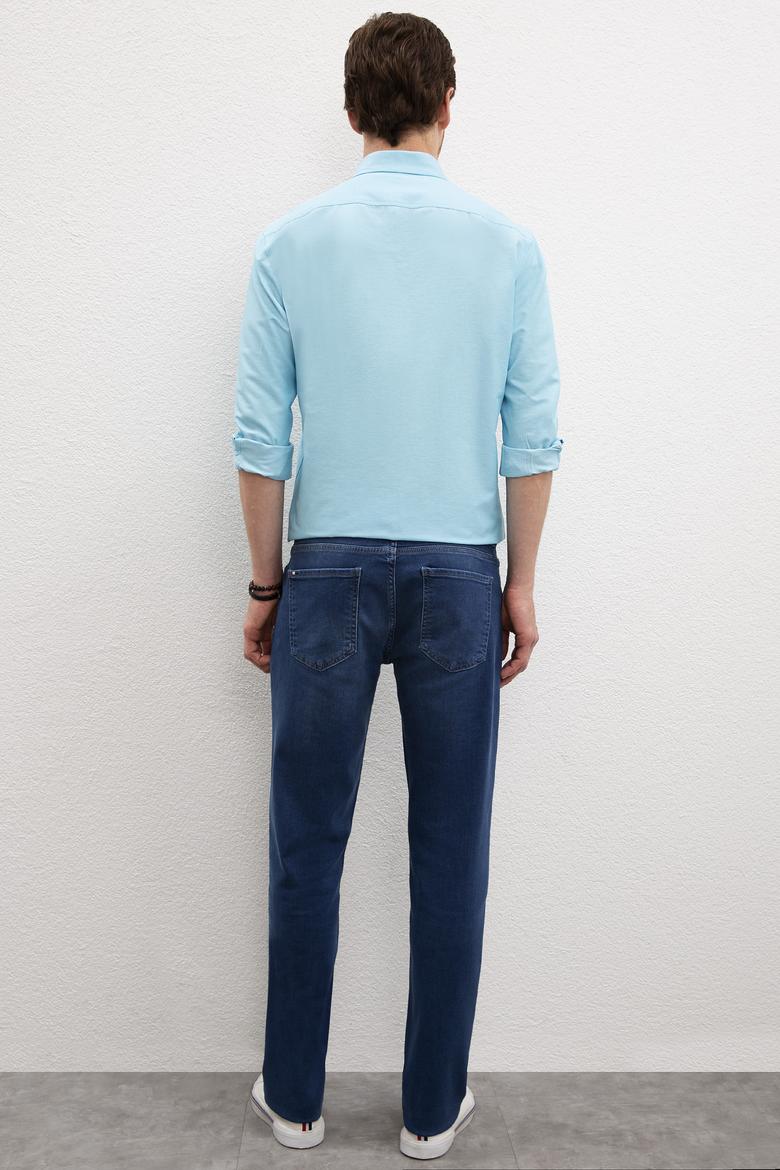 Erkek Mavi Denim Pantolon - 50222881006