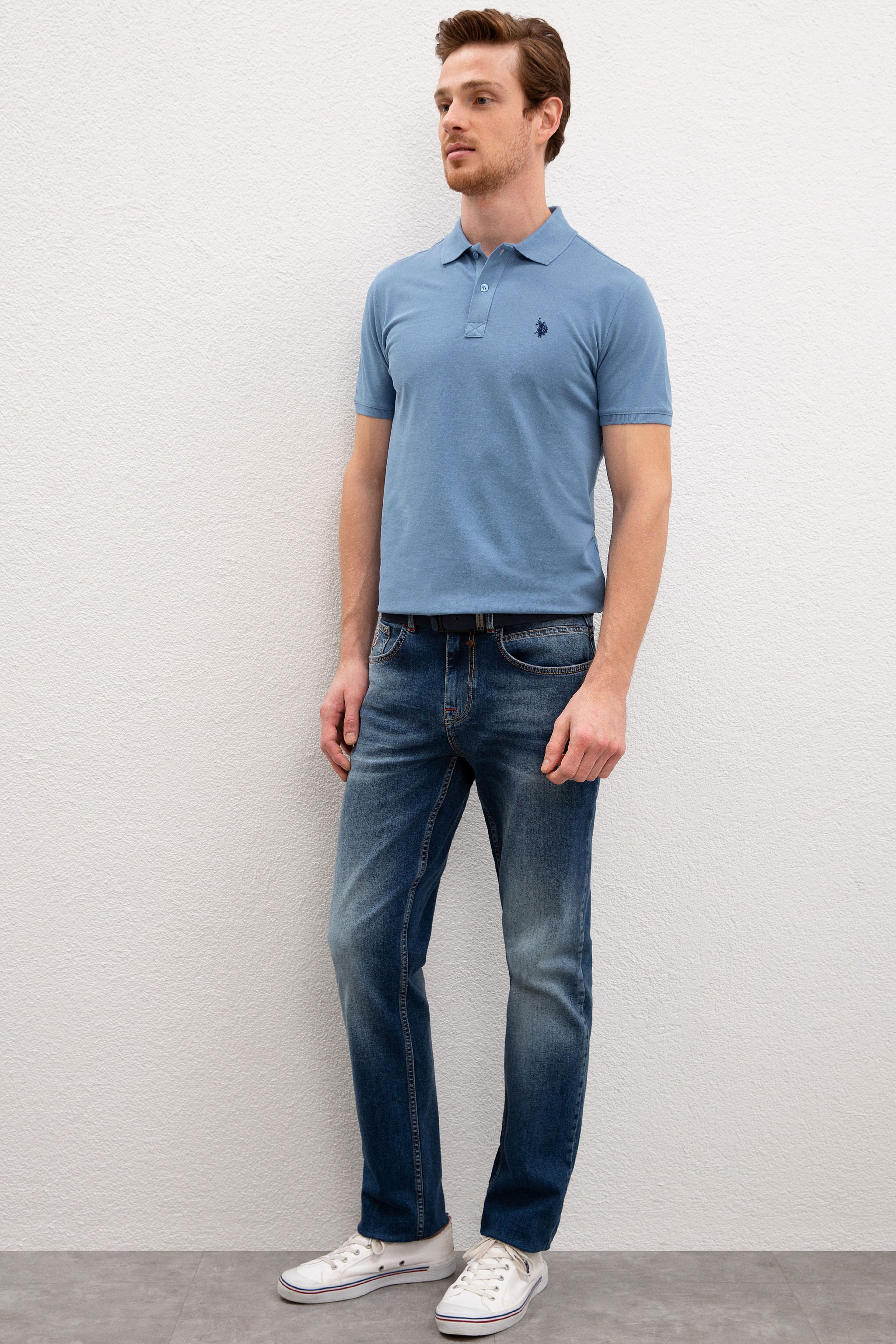 Erkek Mavi Denim Pantolon