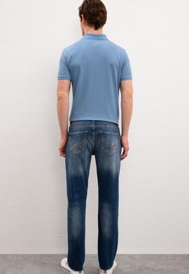 Erkek Mavi Denim Pantolon - 50222863006