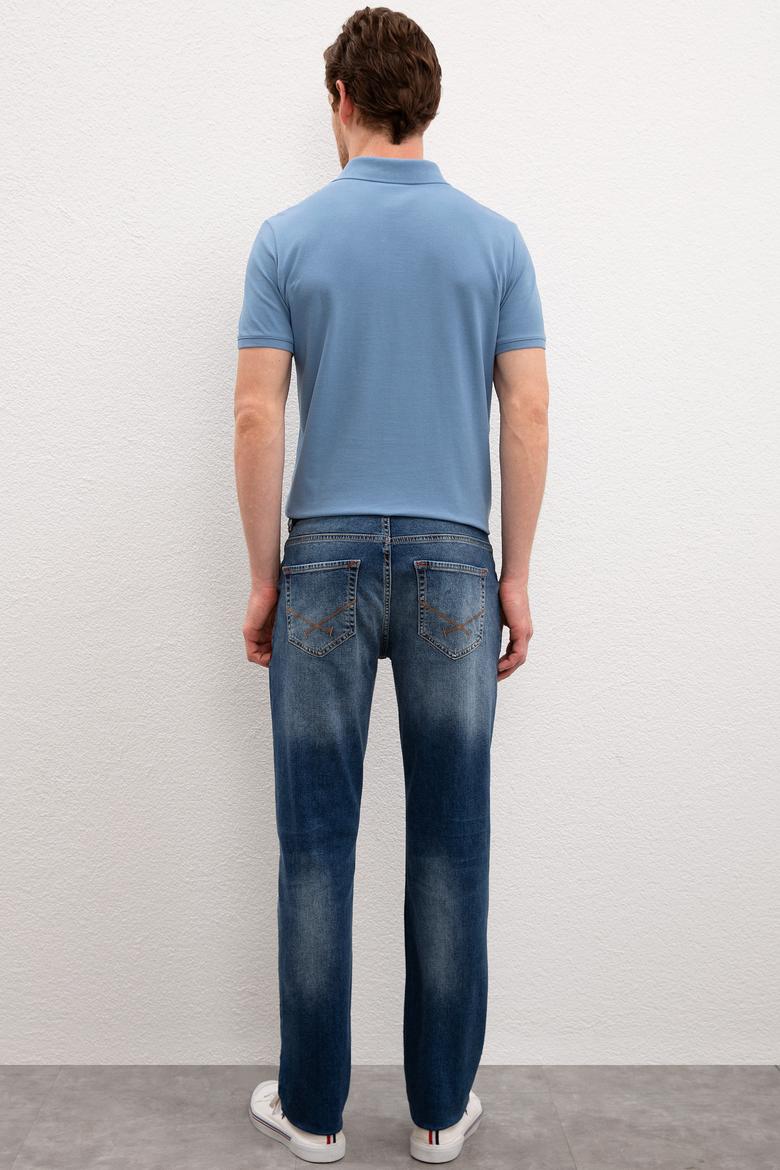Erkek Mavi Denim Pantolon - 50222863006