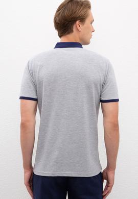 Erkek Gri Melanj Polo Yaka T-Shirt - 50218823007